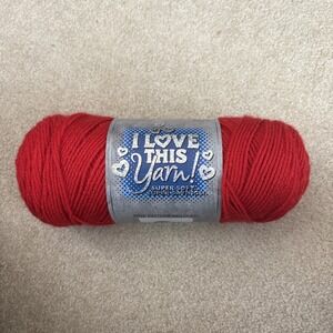 I LOVE THIS YARN! Fire Red 7 oz 355 yd
